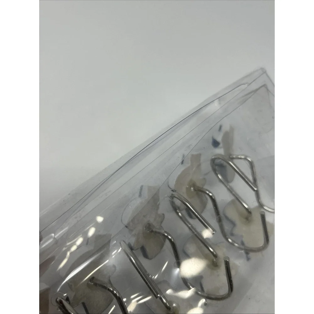 NIB Winter Snowman Shower Curtain Hooks Silver Top Hat & Gray Scarf